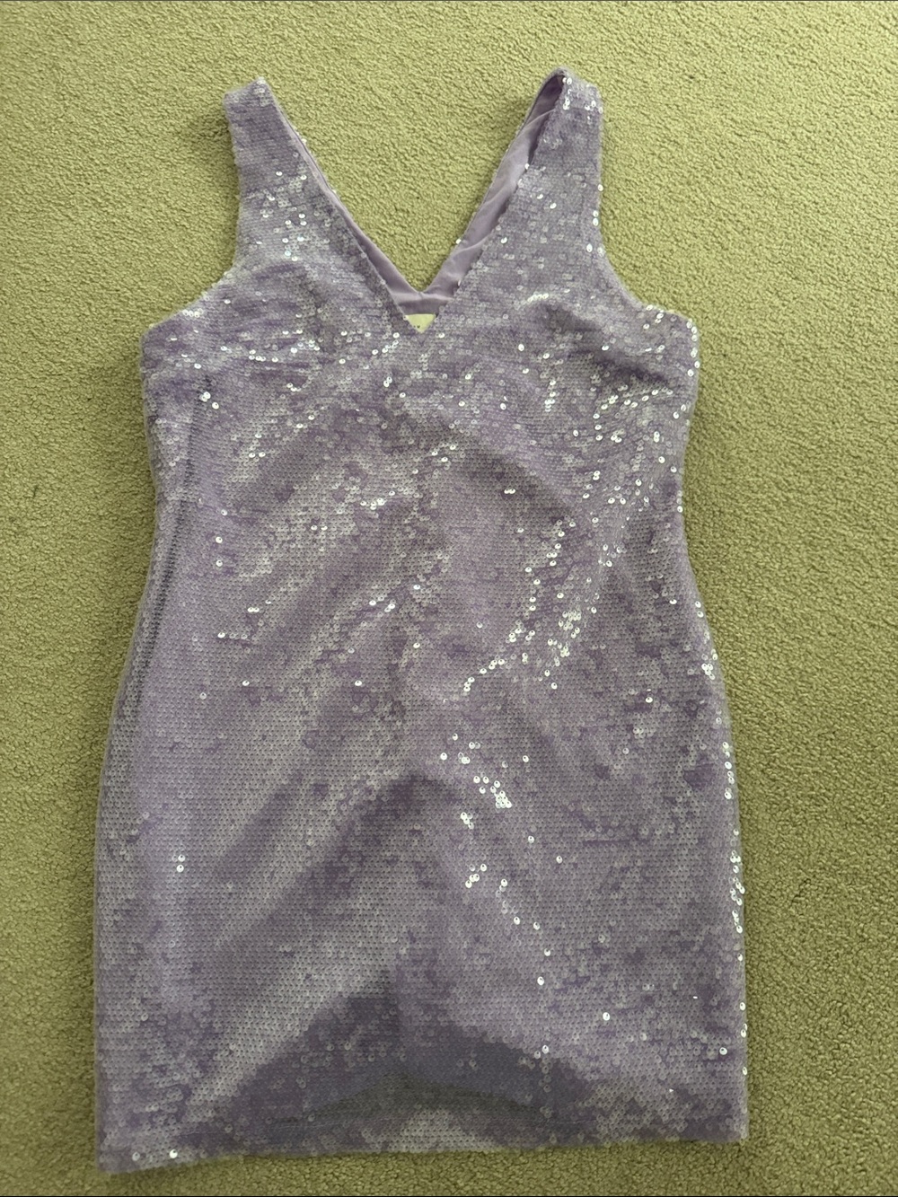 a new day Lavender Sequin V-Neck Mini Dress